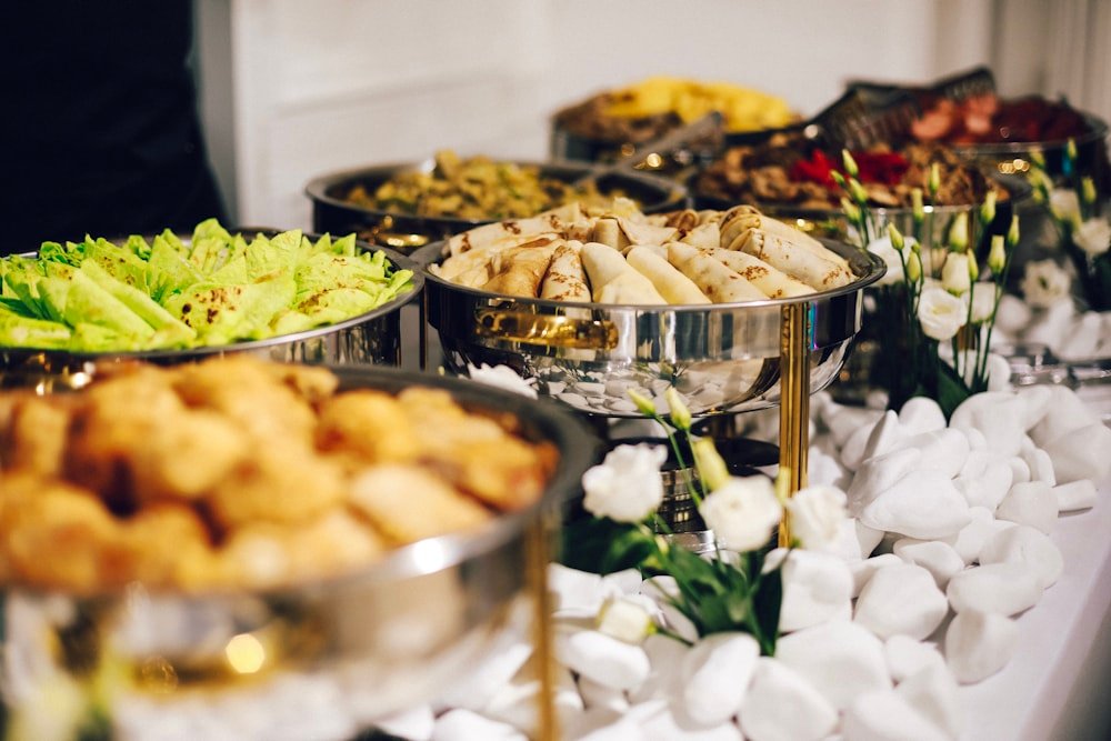 Beautifully presented catering buffet