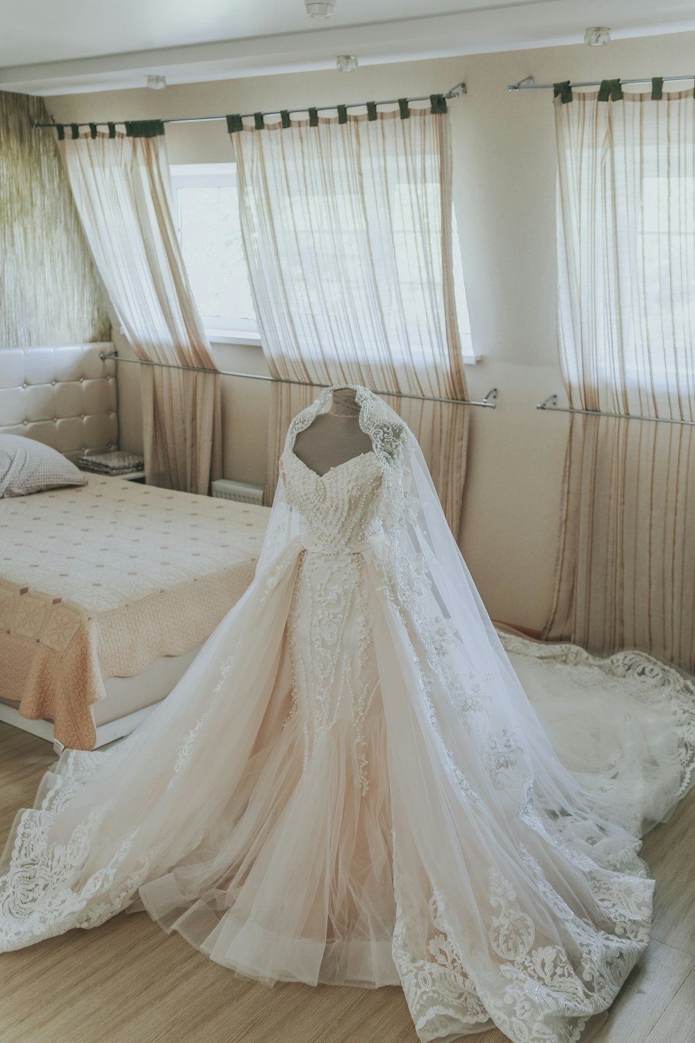 Detailed bridal occasion wear